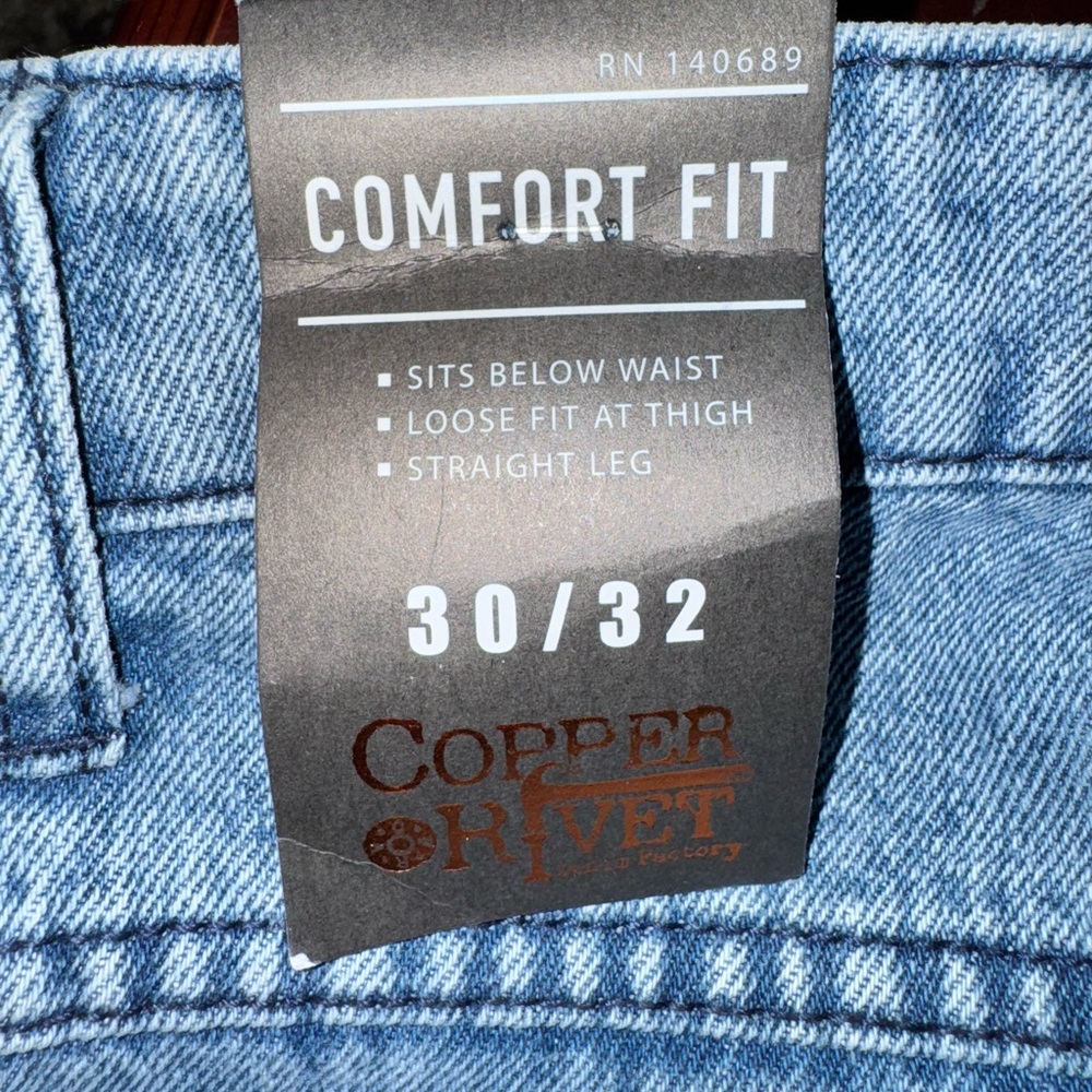 Men's Relaxed Fit Denim Cargo Jeans - Picture 6 of 9